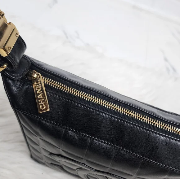 FULL SET Chanel Black Chocolate Bar Leather Bag - Picture 8 of 16